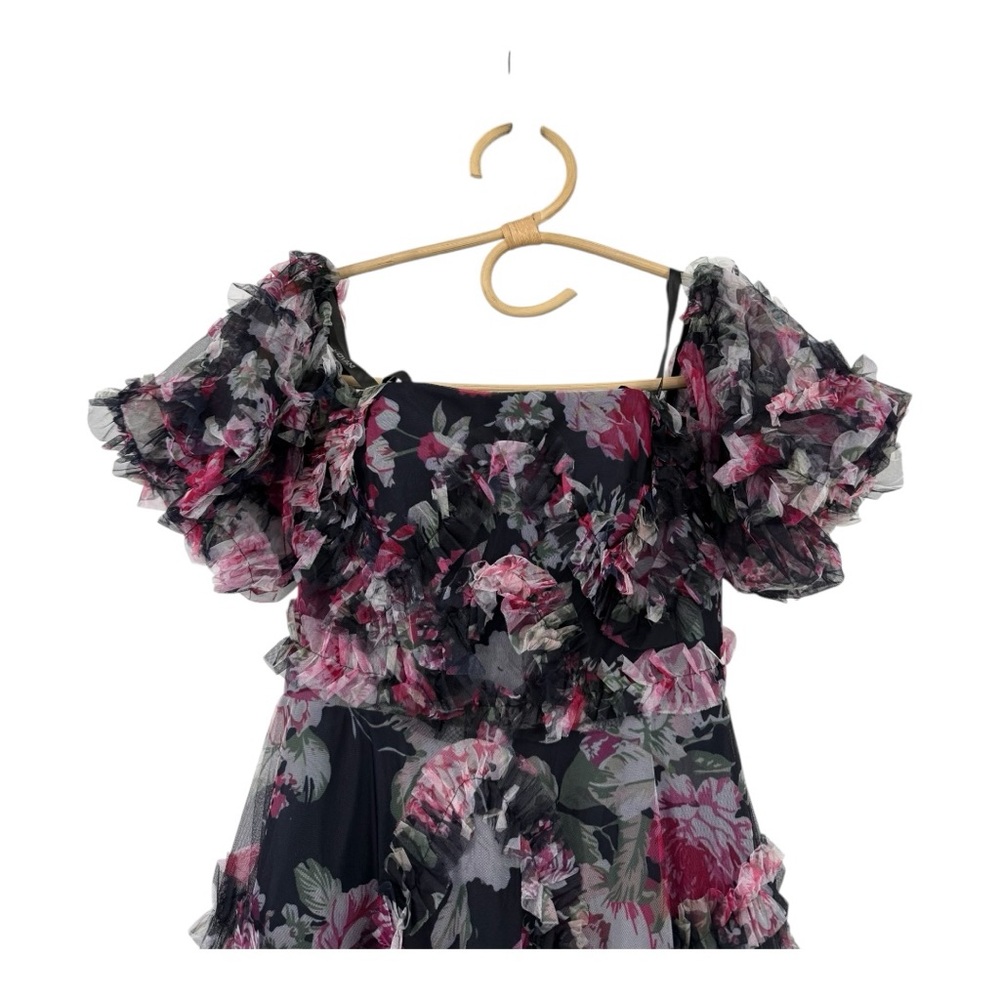 JOVANI Off-the-Shoulder Floral Gown with Layered Ruffle Details NEW Size 2 40331 - Picture 5 of 17
